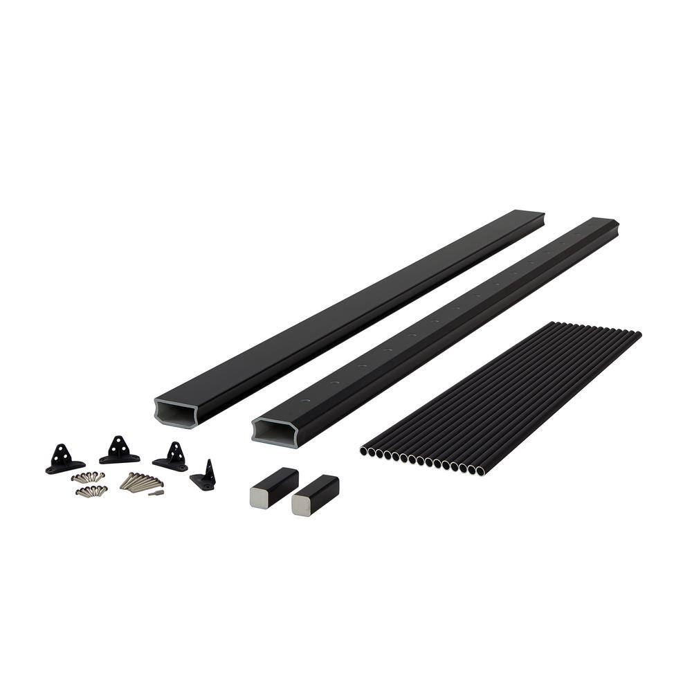 BRIO 42 in. x 72 in. (Actual: 42 in. x 70 in.) Black PVC Composite Line Rai