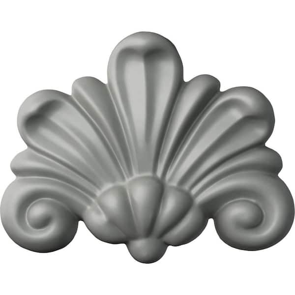 Ekena Millwork 4-1/8 in. x 3-1/4 in. x 3/4 in. Polyurethane Bordeaux Leaf Onlay