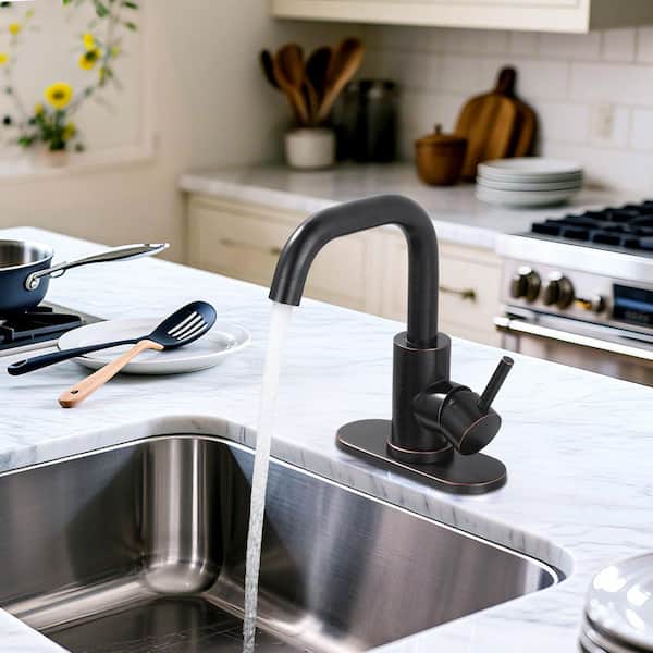 Single Handle Bar Faucet-360° Swivel for Prep Sink or Wet Bar in Oil Rubbed Bronze