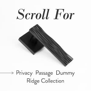 Ridge Matte Black Double Dummy Modern Door Lever