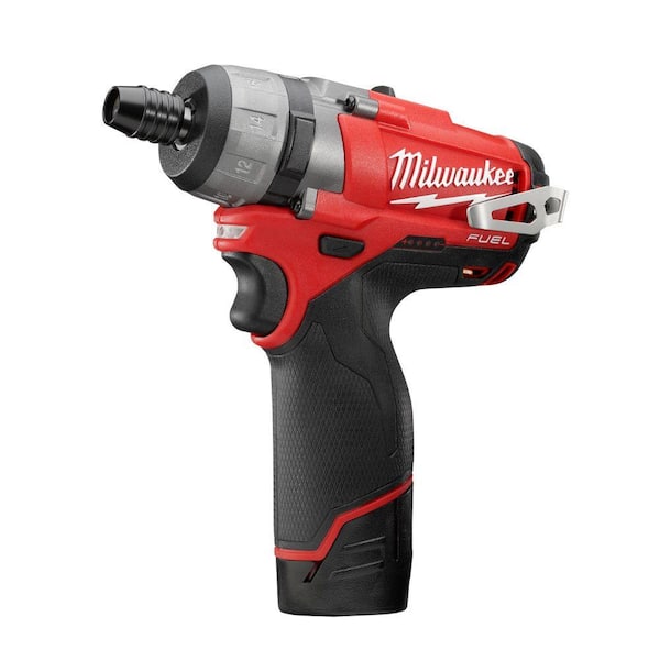 Milwaukee M12 Fuel 12-Volt Lithium-Ion Brushless 1/4 in. Hex Cordless Screwdriver Kit with M12 1/4 in. Ratchet