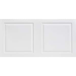 Raised Panel White Matte 2 ft. x 4 ft. PVC Lay-In Faux Tin Ceiling Tile (200 sq. ft./case)