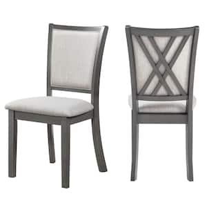New Classic Furniture Amy Gray Solid Wood Dining Chair (Set of 2)