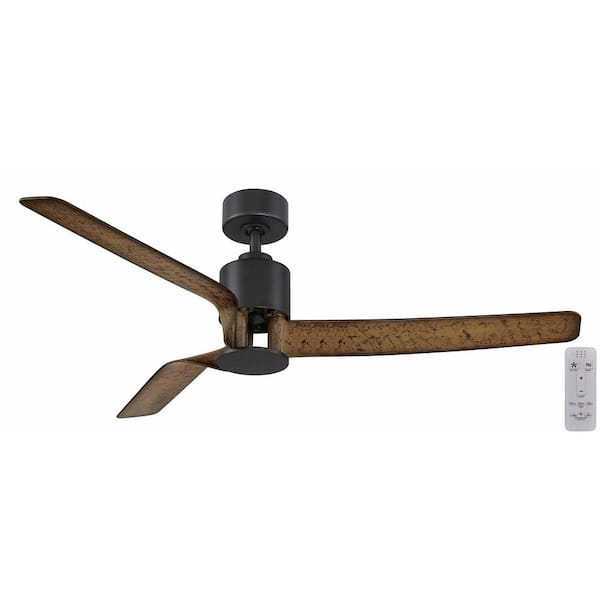 Home Decorators Collection Chaville 56 in. Indoor/Outdoor Matte Black Ceiling Fan with Remote Control Included
