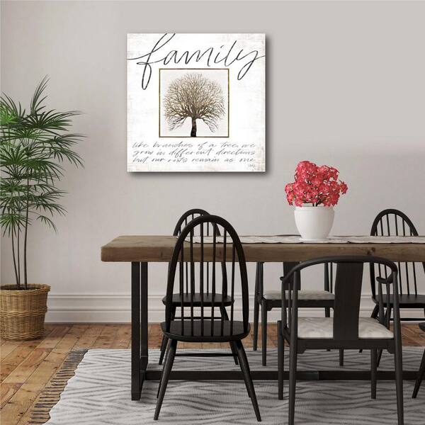 Courtside Market Family tree 16 in. x 16 in. Gallery-Wrapped Canvas Wall Art
