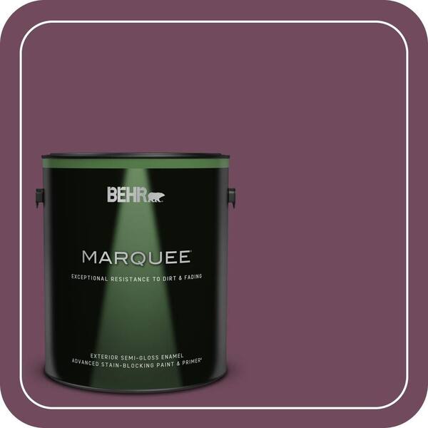 BEHR MARQUEE 1 gal. #MQ1-39 Prussian Plum Semi-Gloss Enamel Exterior Paint & Primer
