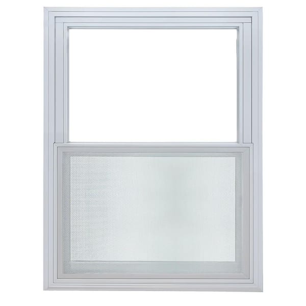 Teza Single Hung Window 36 in. x 48 in. Aluminum Single Hung Window White