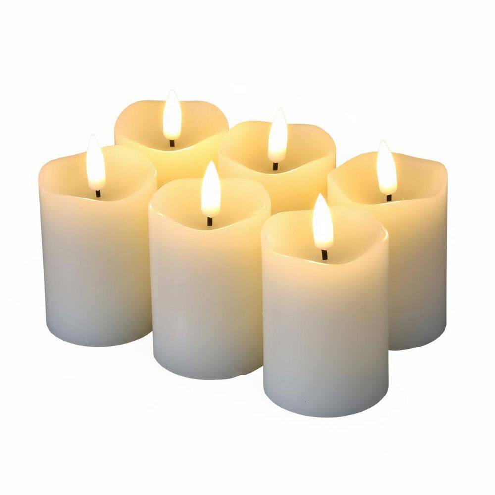 Luminara Set Of 2 Ivory Votive Flameless Candles – Real Flicker, Timer, Unscented