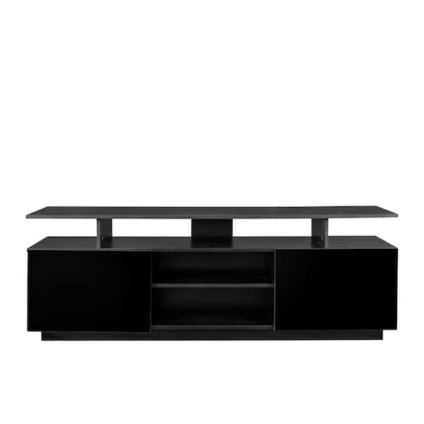 Outopee Black TV Stand Fits TV's up to 65 in. with LED 653111146138