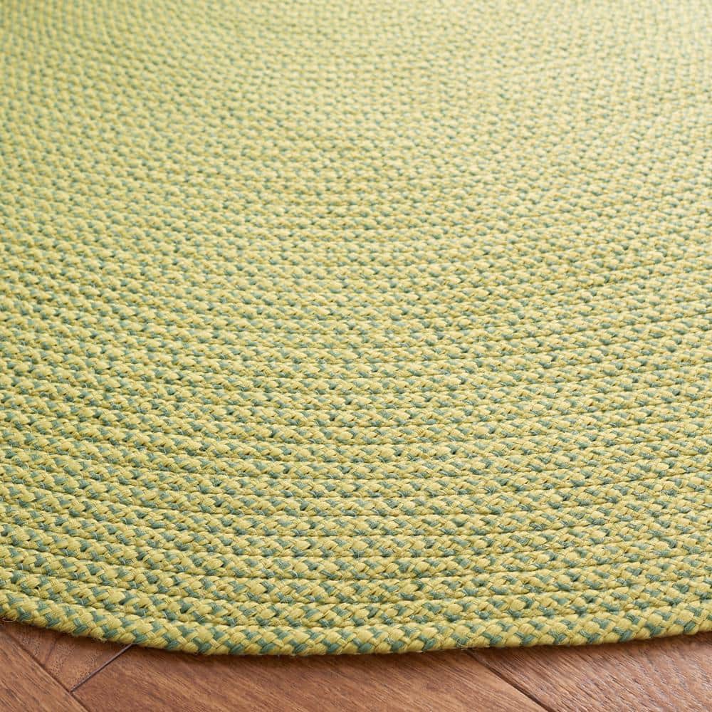 Coastal Charm Reversible Blue Braided Round Rug, 3' Diameter, Synthetic
