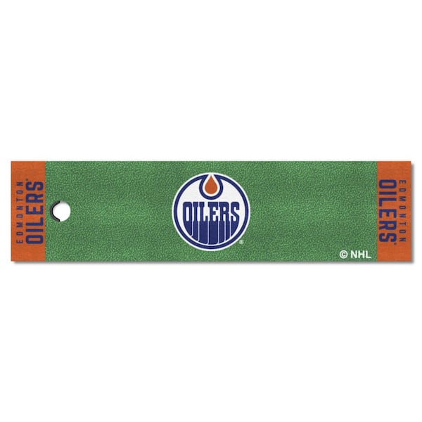 FANMATS NHL Edmonton Oilers 1 ft. 6 in. x 6 ft. Indoor 1-Hole Golf Practice Putting Green