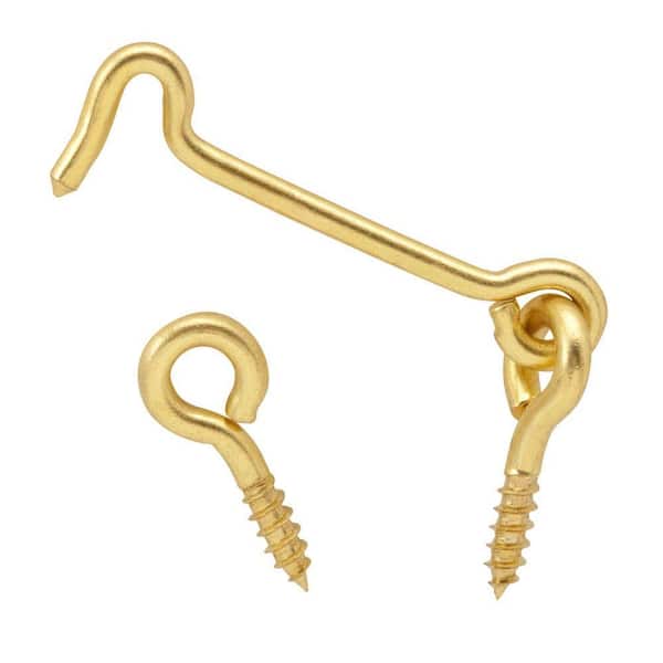 Everbilt 2-1/2 in. Solid Brass Hook and Eye