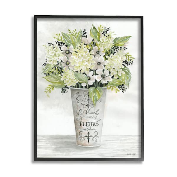 Stupell Industries French Floral Bouquet Parisian Charm Flowers By Cindy Jacobs Framed Print Nature Texturized Art 11 in. x 14 in.
