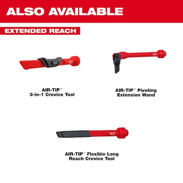 Milwaukee AIR-TIP 1-1/4 in. - 2-1/2 in. Pivoting Extension Wand Wet/Dry Shop Vacuum Attachment (1-Piece)