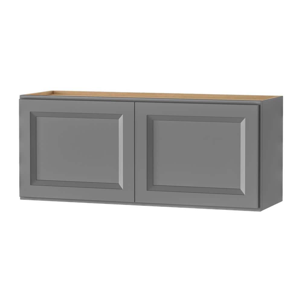 Keyport Shaker 36 in. W x 12 in. D x 15 in. H Plywood Ready to Assemble Wall Bridge Kitchen Cabinet in Charcoal Gray price history on PriceWatchPro