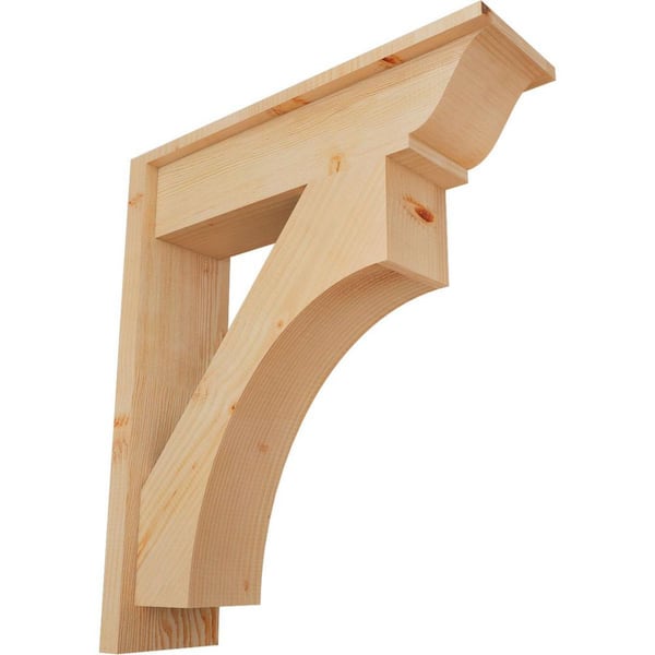 Ekena Millwork 8 in. x 30 in. x 26 in. Douglas Fir Westlake Traditional Smooth Outlooker