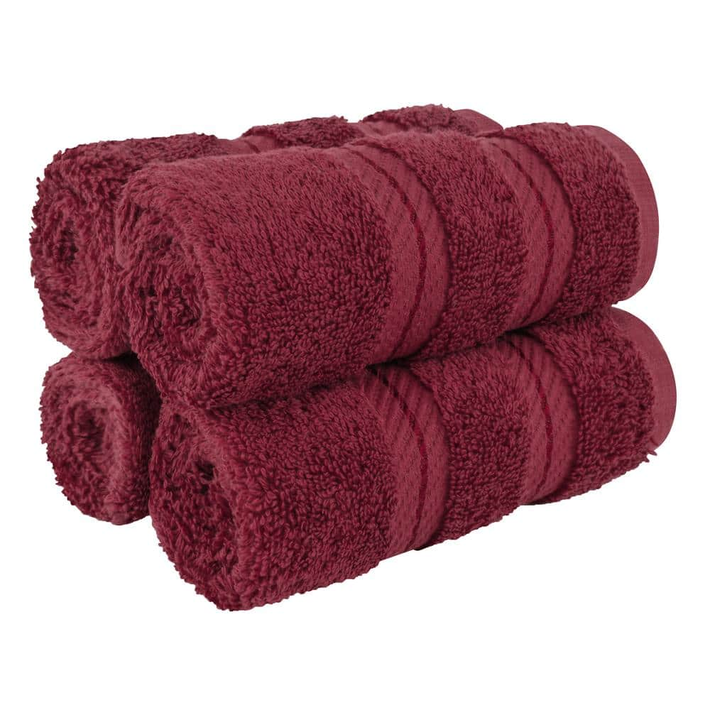 American Soft Linen 100% Turkish Cotton 6 Piece Towel Set - Burgundy