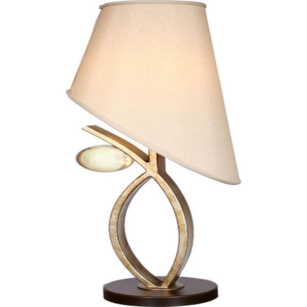 Filament Design Century 32.5 in. Weathered Gold and Dark Espresso Table Lamp
