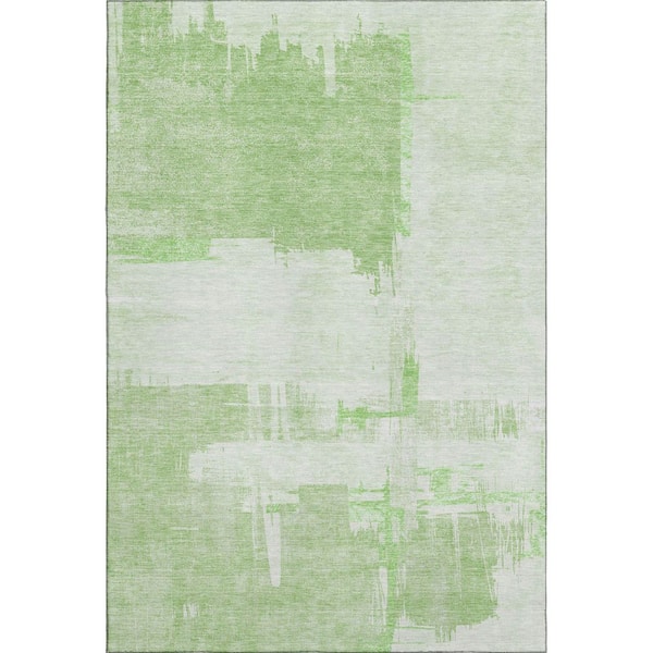 Addison Rugs Mayfield Premium Machine Washable Indoor/Outdoor Geometric AMF624 Green 5 ft. x 7 ft. 6 in. Area Rug
