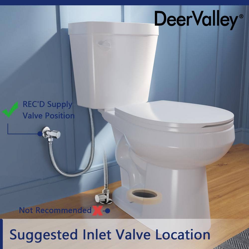 White Round Dual Flush ADA Chair Height Toilet with Soft Close Seat