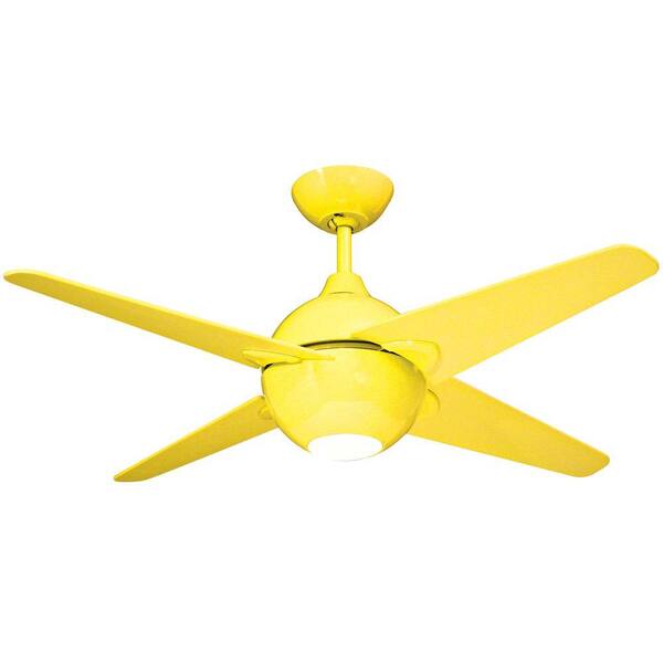 Yosemite Home Decor Spectrum Collection 42 in. Indoor Yellow Ceiling Fan with Light Kit-DISCONTINUED