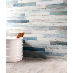 Cypress Multi-Color 4 in. x 8 in. Matte Wood Look Ceramic Wall Tile Sample