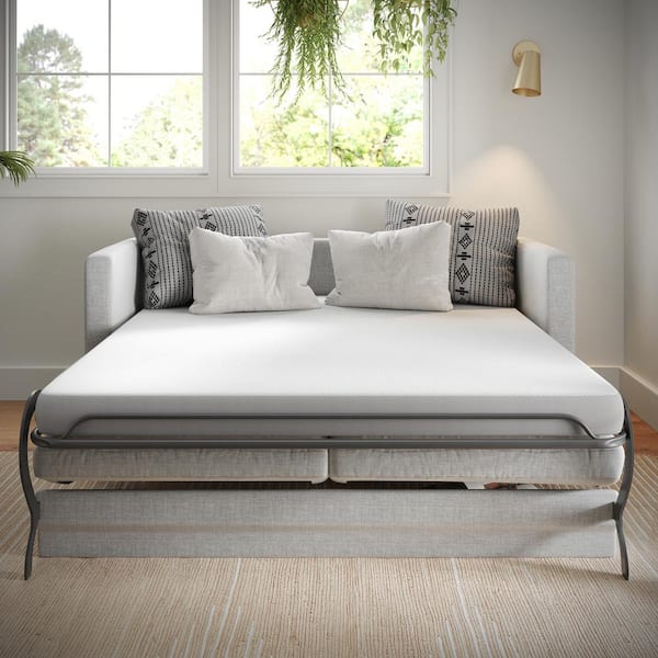 Carnegy Avenue Cloud 4 in. Cooling Memory Foam Queen Medium Mattress in a Box for Sleeper Sofas, Dorm, Boat, or RV Use