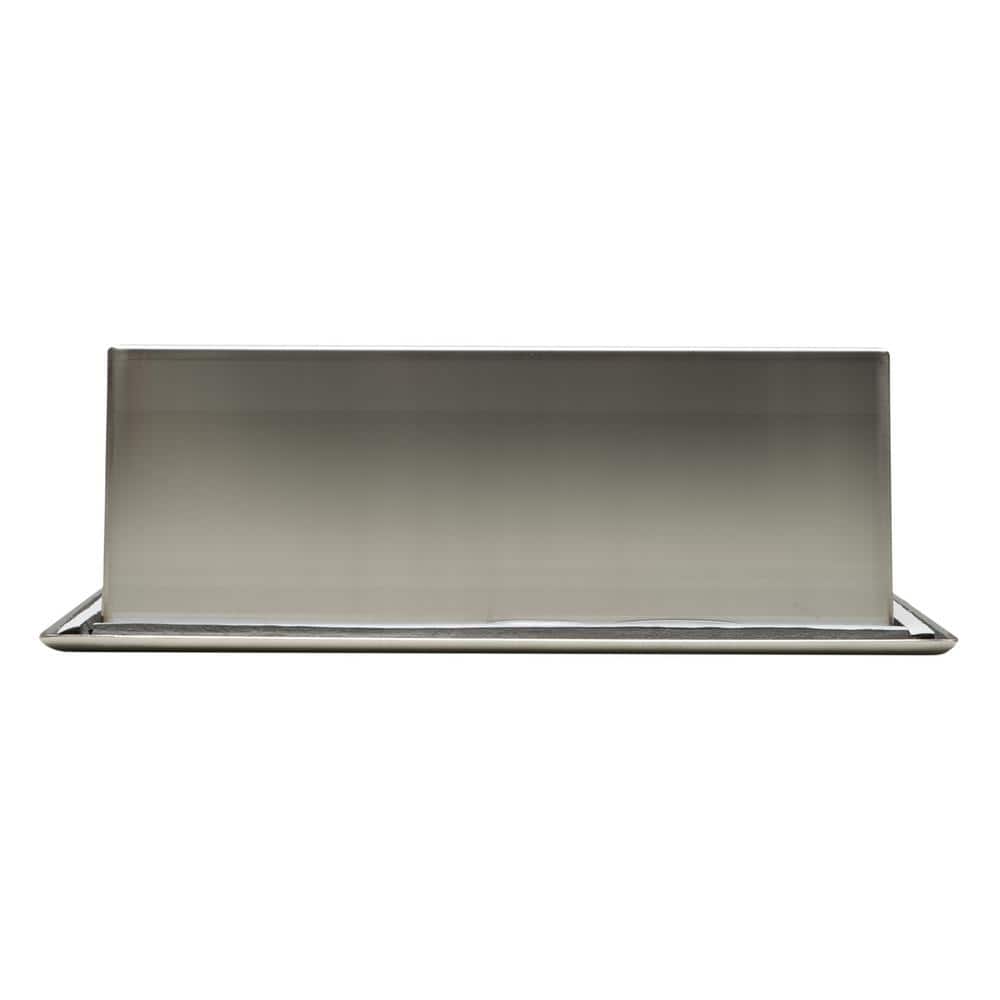 Brushed Stainless Steel Horizontal Shower Niche Shelf 24 x 12