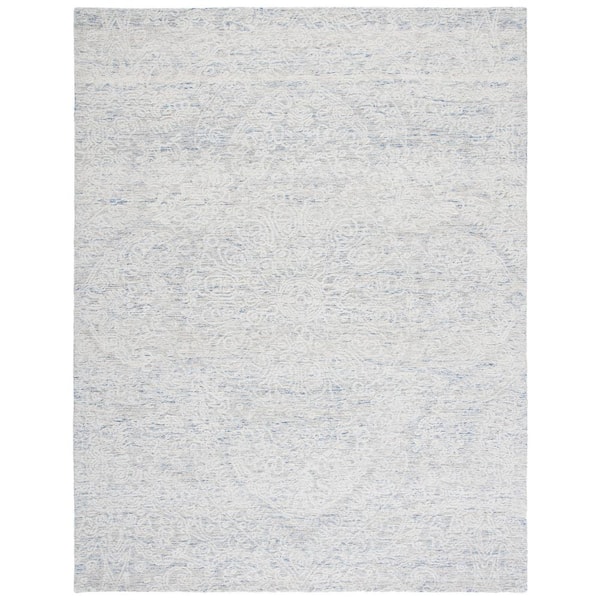 Metro 9 ft. x 12 ft. Light Blue/Ivory Oriental Area Rug