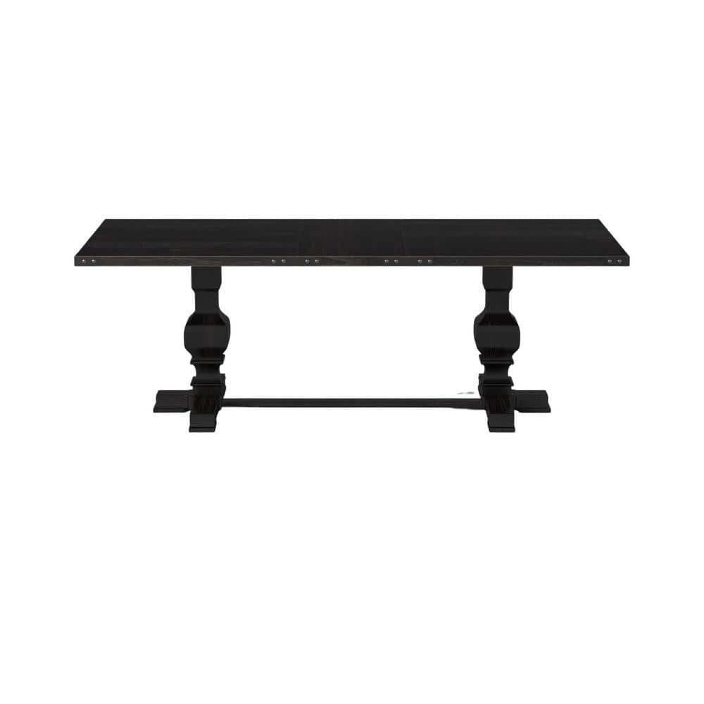 Manchester 88'' Vintage Black Reclaimed Wood Dining Table