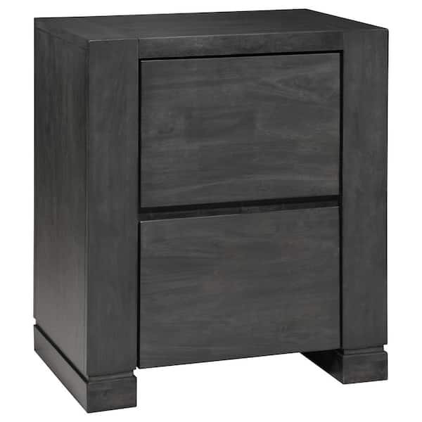 Coaster Lorenzo Dark Grey 2-Drawer Nightstand