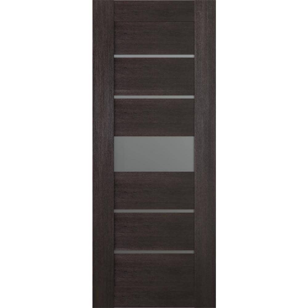 Vona 07-06 32 in. x 80 in. No Bore Solid Core 5-Lite Frosted Glass Veralinga Oak Wood Composite Interior Door Slab price history on PriceWatchPro