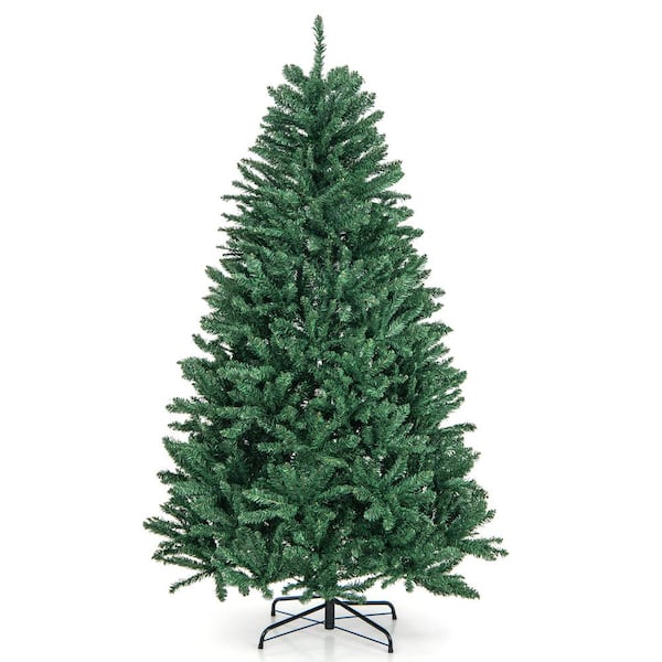 Costway 6 ft. Unlit Douglas Full Fir Hinged Artificial Christmas Tree with 1355-Tips