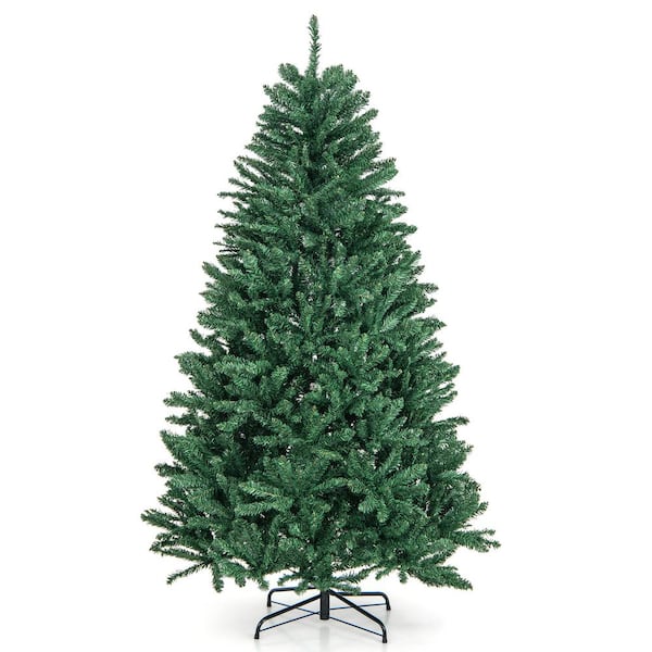 Reviews For Costway 6 Ft Unlit Douglas Full Fir Hinged Artificial Christmas Tree With 1355 Tips 1590