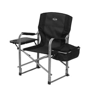 Outdoor Camp Folding Director's Chair with Table, Cooler, and Opener