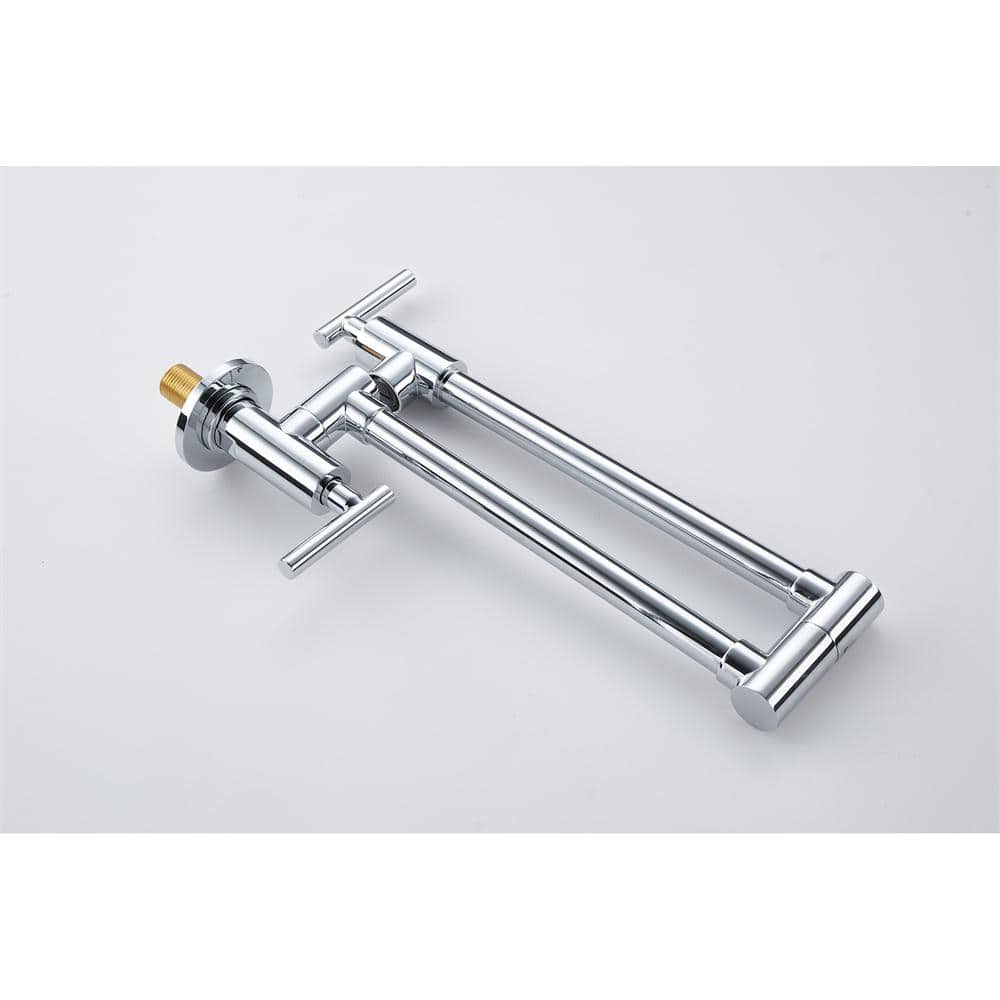 Chrome Wall Mount Folding Kitchen Pot Filler Faucet