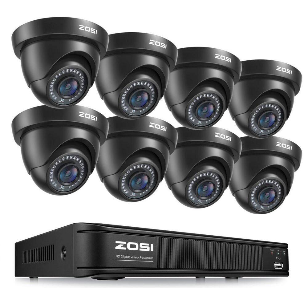 8-Channel DVR Home Security System with 8-Wired 1080p FHD Outdoor Dome Cameras, 80ft Night Vision price history on PriceWatchPro