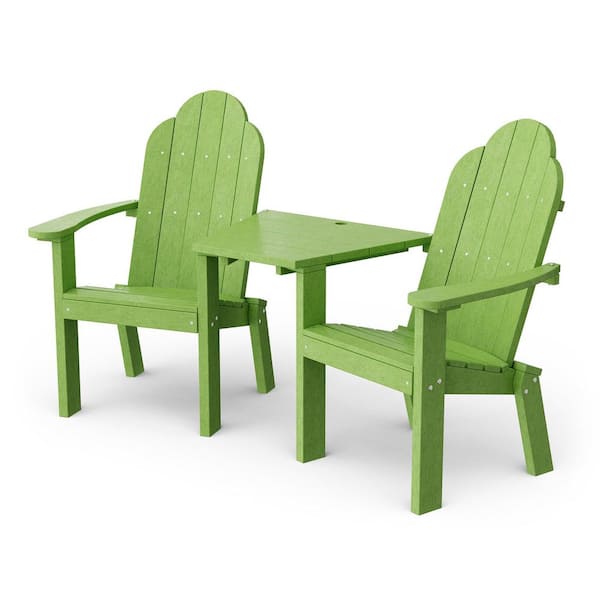Wildridge Classic Lime Green Plastic Outdoor Deck Chair Tete-A-Tete