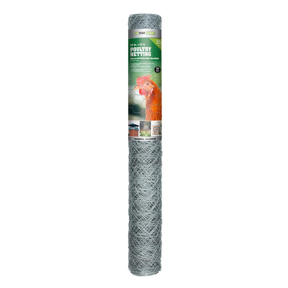 YARDGARD 2 In. Mesh X 2 Ft. X 50 Ft. 20-Gauge Galvanized Poultry ...