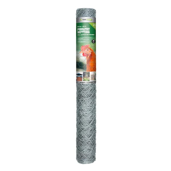 YARDGARD 2 in. Mesh x 2 ft. x 50 ft. 20-Gauge Galvanized Poultry Netting