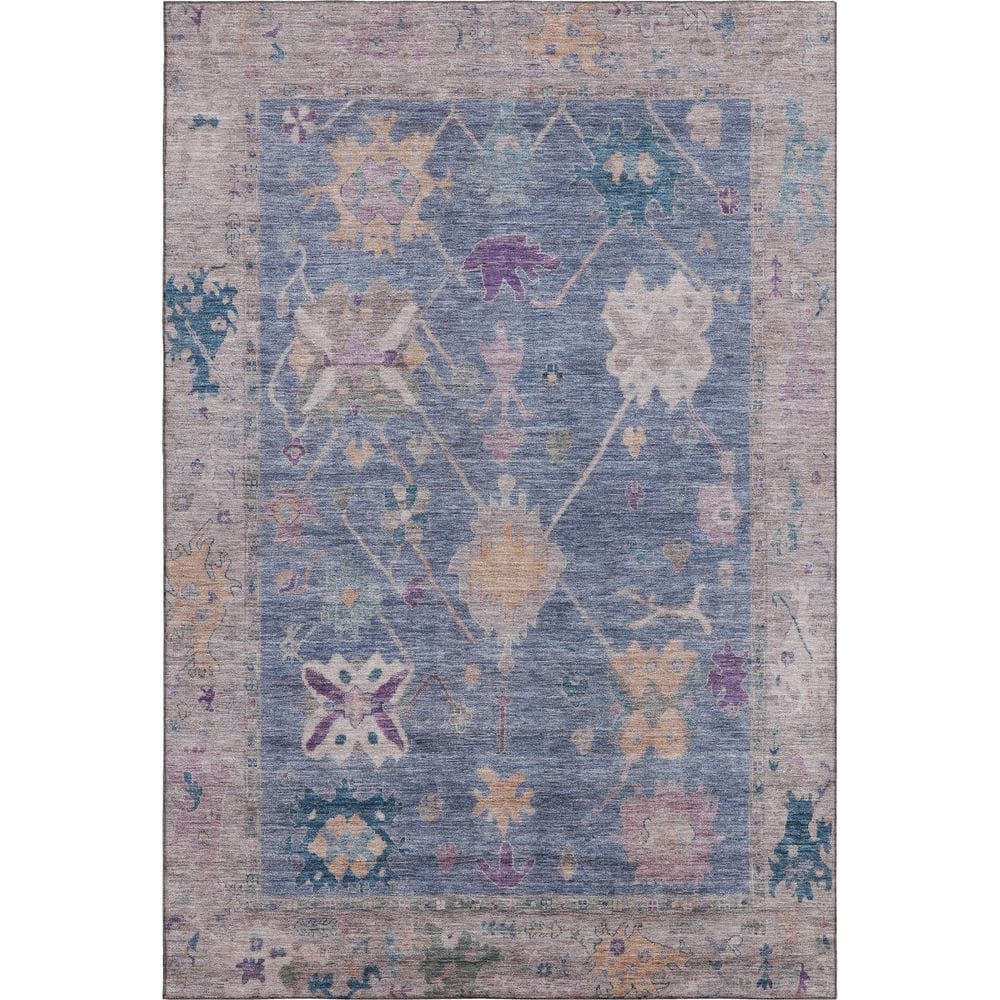 Mayfield Premium Machine Washable Abstract AMF2025 Blue 5 ft. x 7 ft. 6 in. Area Rug price history on PriceWatchPro