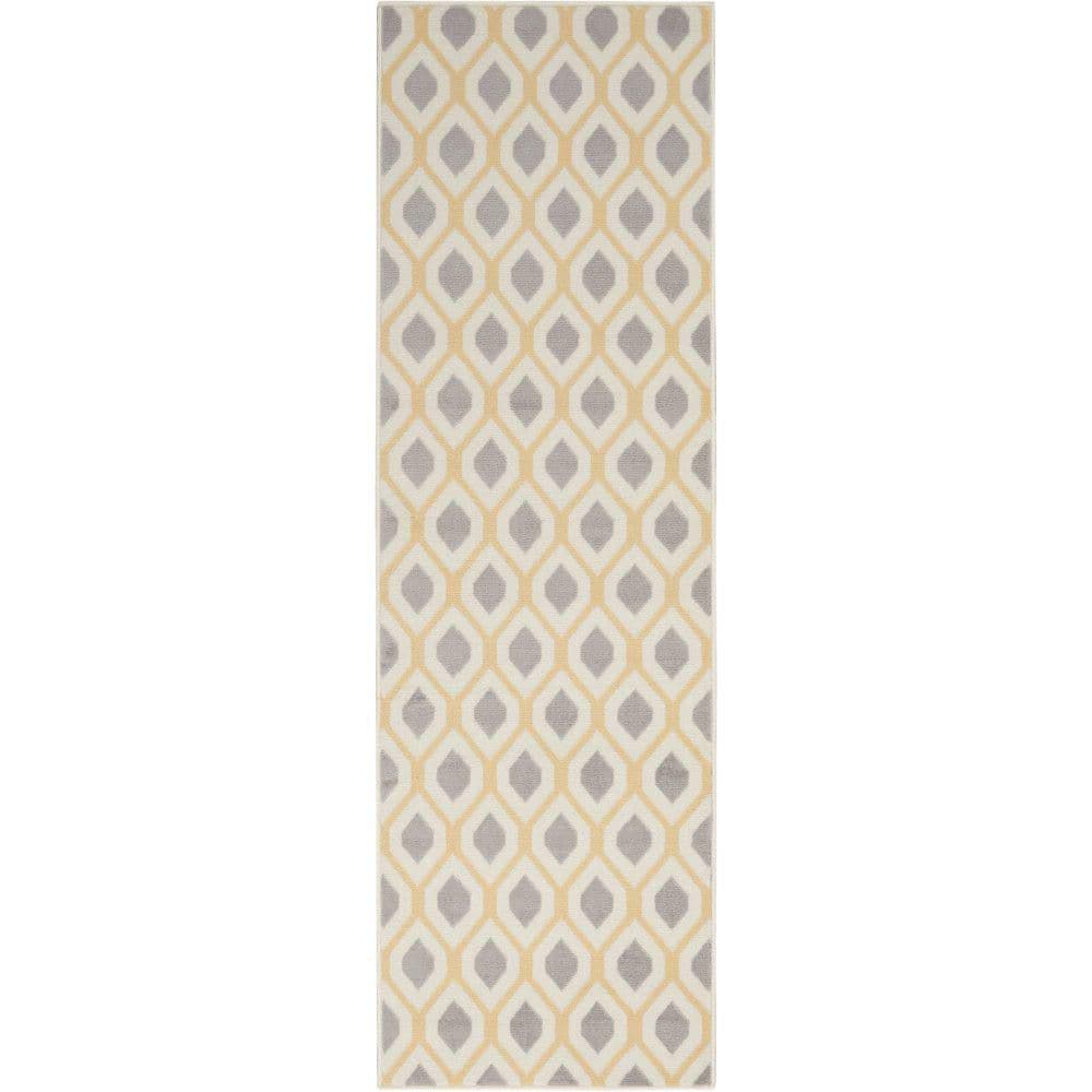 Grafix White 2 ft. x 8 ft. Modern Geometric Contemporary Kitchen Runner Area Rug price history on PriceWatchPro