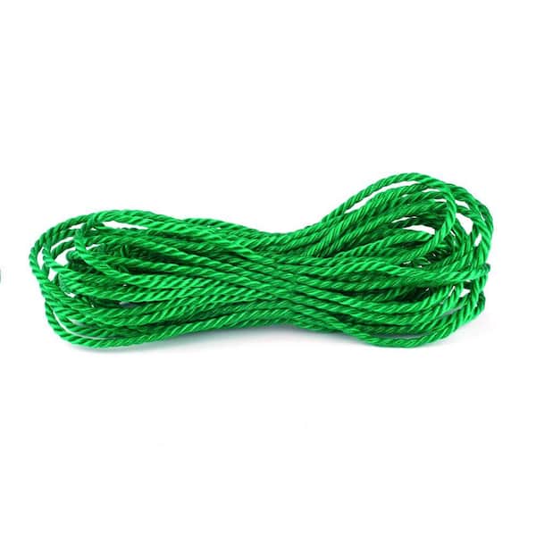 Everbilt 1/4 in. x 50 ft. Polypropylene Twist Rope, Green