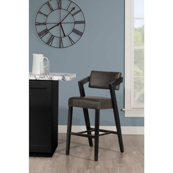 Hillsdale Furniture Snyder 30 in. Blackwash Bar Stool
