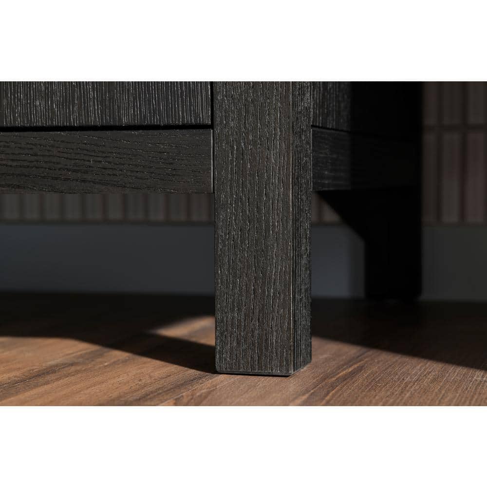 Kresla 24" Carbon Oak Bathroom Vanity with Quartz Top
