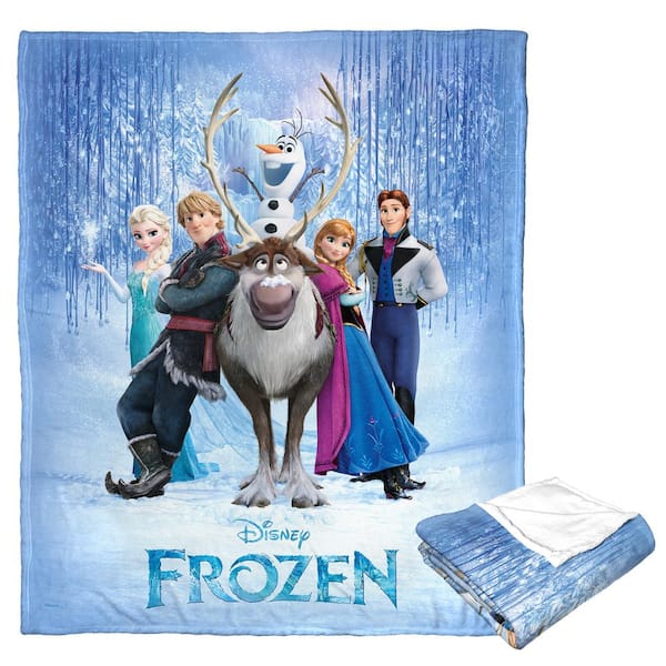 THE NORTHWEST GROUP Disney Princesses Frozen Poster Silk Touch Multi-Colored Throw Blanket