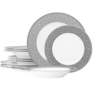 Infinity Graphite 5-Piece (Gray) Bone China Place Setting, Service for 1