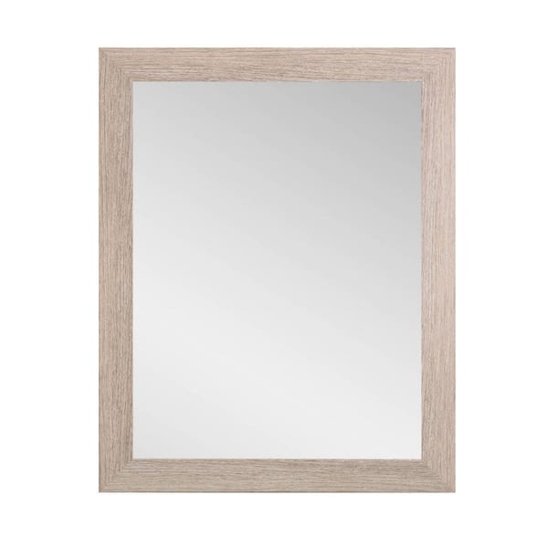 BrandtWorks 32 in. W x 41 in. H Rectangle Classic Taupe Framed Mirror