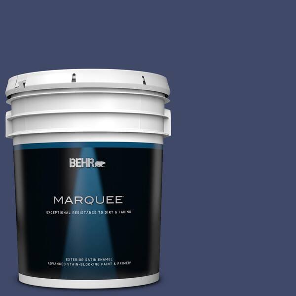 BEHR MARQUEE 5 gal. #PPU15-01 Nobility Blue Satin Enamel Exterior Paint & Primer