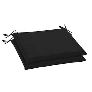 Oak Cliff 20 in. x 18 in. Sunbrella One Piece Outdoor Chair Cushion in Canvas Black (2-Pack)